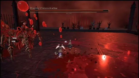 Boss battle against Bloodline Chimera Arachne.